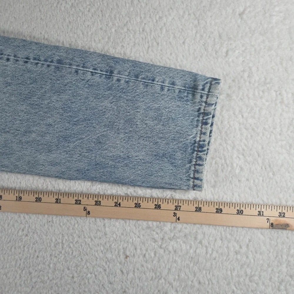 Levis 512 Mens Jeans 30X30 Blue‎ Straight Distressed Light Wash Flannel Accent